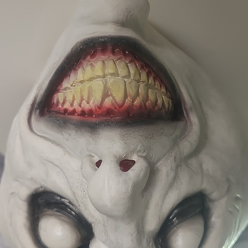White horror grinning latex - white,