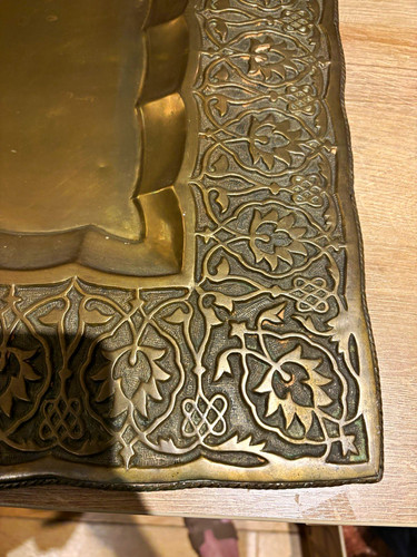 Antique ornate engraved brass - ornate,