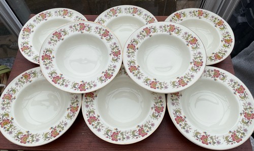Vintage floral rimmed 20cm - floral,