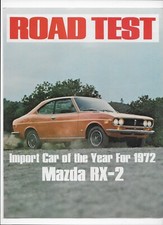 1972 Mazda RX-2 Import Car of the Year article: U.S. Road Test magazine reprint