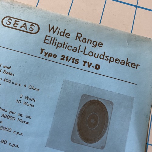 Vintage seas fabrikker speaker - seas,