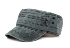 Military Hat Short Brim Flat