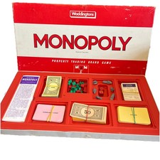 Monopoly Board Game Vintage Red Box Metal Pieces 1972 Complete Instructions Vgc