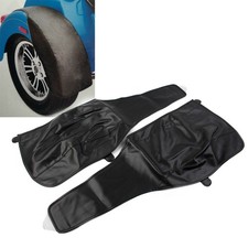 2 Pcs Black PU Leather Rear