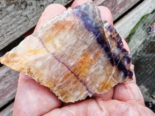 Blue john fluorite - blue,