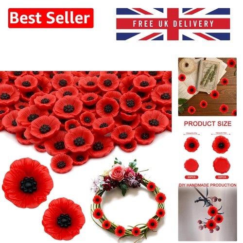 Resin poppy heads - poppy,