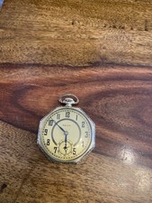 Working Gold Filled Octagonal Rolex Pocket Watch Circa 1920 