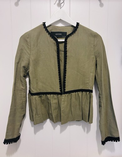 Zara khaki linen jacket - zara,