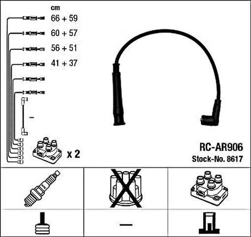 Black ignition cable kit - black,
