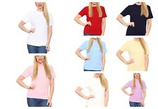 Women's Ladies Short Sleeve Crew Neck Cable Knitted Soft Warm Jumper Sweater