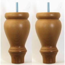 2 SOLID WOOD SOFA LEGS 165mm