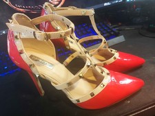 Primark red studded high heels