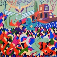 Pagan Winged Bull. Surreal