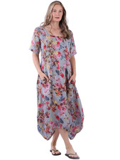 Italian Linen Floral Lagenlook