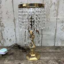 Vintage Brass & Crystal Table