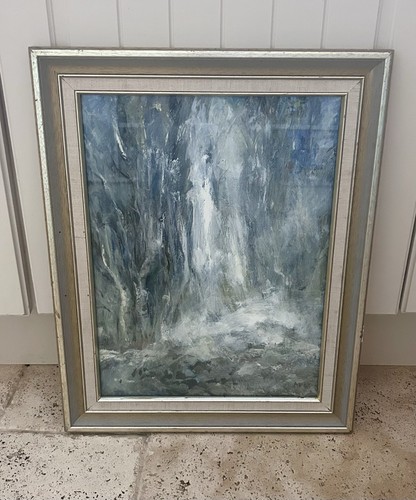 Original vintage waterfall oil - vintage,