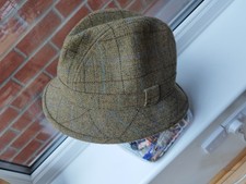 Mens M&S Yorkshire Tweed Wool Trilby Size S