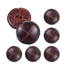 5Pcs Genuine Leather Buttons