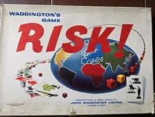 Vintage Risk Board Game the World Conquest, Waddingtons, 1960s/1970s Edition
