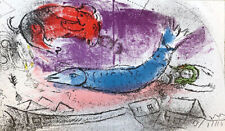 Marc Chagall, Original Lithograph "Blue Fish" 1957 Mourlot (04280)
