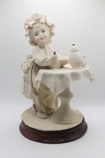 Vintage sculpture by A. Belcari - Young girl in the kitchen