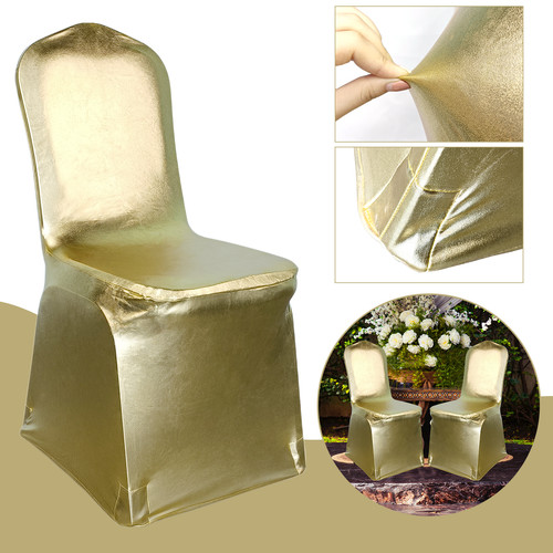 Golden spandex chair cover - spandex,