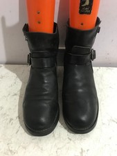 Grinders biker cowboy western mens size UK 7 leather black boots shoes - GF