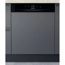 Hotpoint H3BL626B UK 60cm Semi Integrated Dishwasher 14 places, LED Display