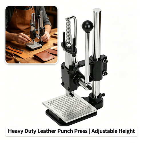 Manual leather punch - leather, press