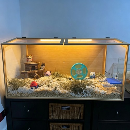 Large wooden hamster cage with - cage,