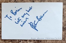 Peter Benson - Heartbeat, Dr Who, Blackadder Personally Signed Card AFTAL COA