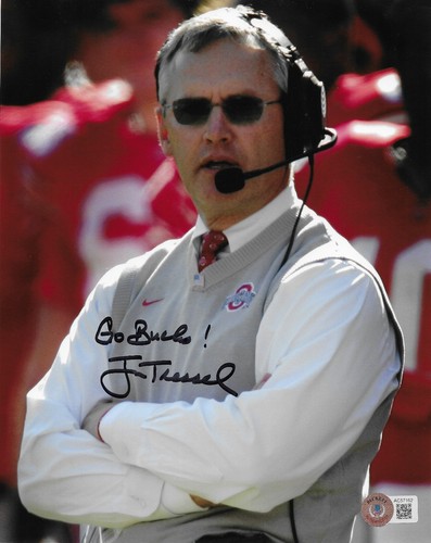 Jim tressel signed 8x10 photo - jim,