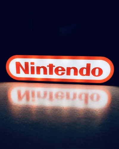 Nintendo led light box sign - led,