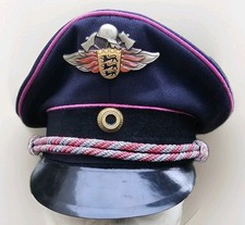 German Fireman's Peaked Uniform Cap With Badge From Baden-Württemburg Size 60