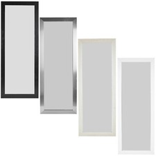 Traditional Tall Wood Framed decorative Wall Hanging Mirror 4 Colours 2 Sizes