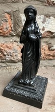 Religious Cast Iron Virgin Mary Madonna Angel Cherub Statue Figurine