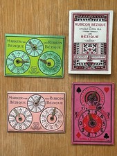 Two Rubicon Bezique/Whist Vintage Gaming Markers & A Bezique Rules Book