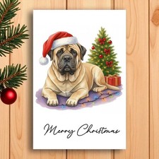 English Mastiff Christmas Card from the dog. Dog Lovers Card Multiple breeds