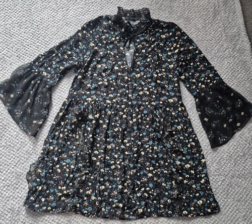 Zara ditsy floral dress black - ditsy,