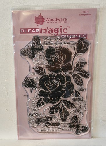 Woodware stamps vintage rose - stamps,