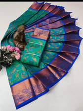 Semi silk saree gold saree