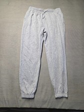 Primark Men's Jogger Sweatpants Men's Sz L Gray Cuffed Ankle Drawstring Bottom