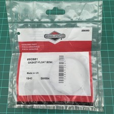 GENUINE BRIGGS & STRATTON FLOAT BOWL GASKET 693981 for INTEK engines 