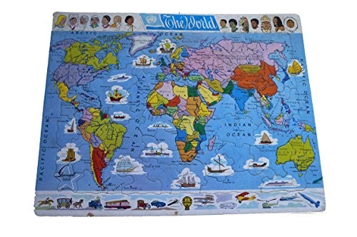 Vintage map the - world, frame
