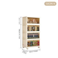 4/5Tier Storage Box Plastic Organizer Container Small Closet Cabinet with Wheels