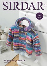 Sirdar 5211 Knitting Pattern Baby and Boy's Duffle Coat Snuggly Baby Crofter DK