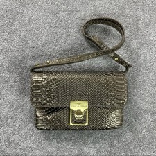 Pied A Terre Gold Mock Croc Leather Shoulder Bag
