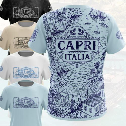 Vintage sailing shirt - t-shirt,, capri