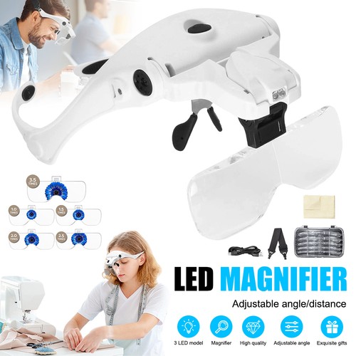 Magnifying glass headset led - magnifying,