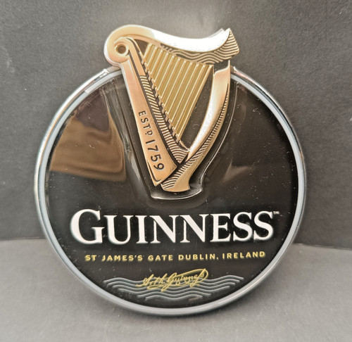 Guinness badge round bar - round, /